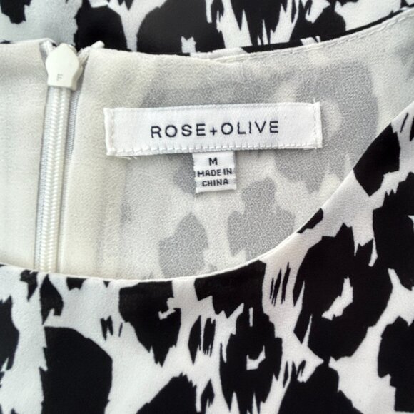 Rose + Olive Chic leopard print sleeveless top - women's medium M - Picture 6 of 11